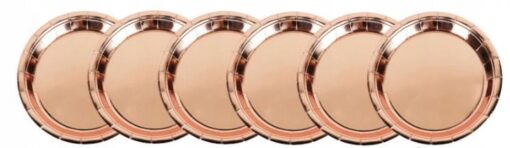 TALERZYK ROSE GOLD RÓŻOWE ZŁOTO 23 CM 6 SZT