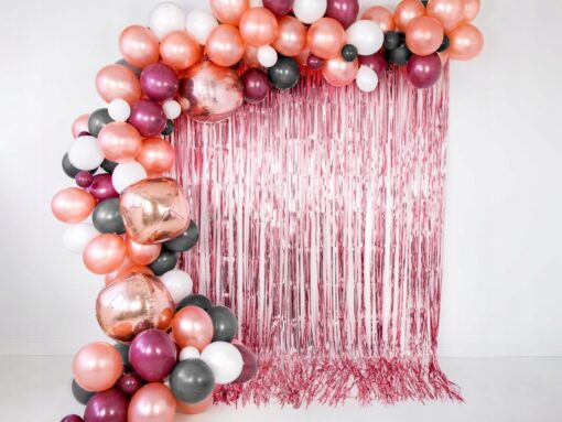 Kurtyna imprezowa na ściankę przyjęcie 90x250 cm rose gold różowe złoto - obrazek 3