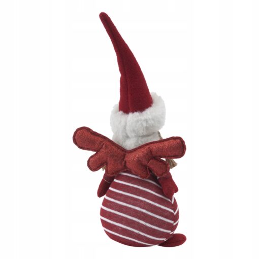 ANIOŁ ANIOŁEK ŚWIĄTECZNY CZERWONY W PASKI - WYSOKOŚĆ 41 CM - obrazek 2
