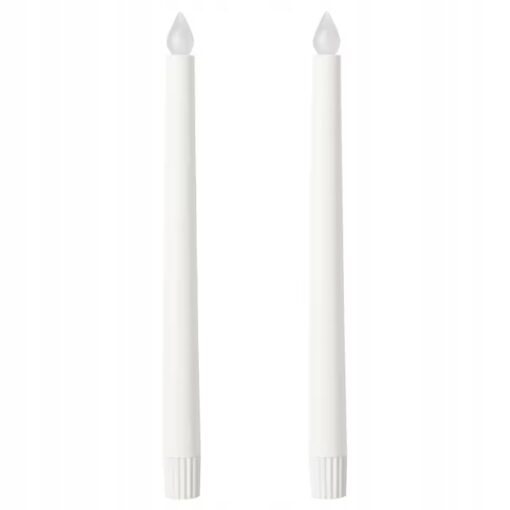 IKEA ADELLOVSKOG ŚWIECA LED BIAŁA - DO WEWNĄTRZ - 28 CM - 2 SZT.