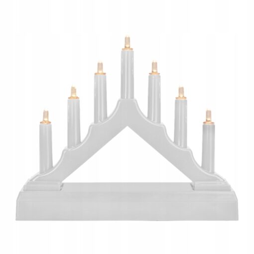 ŚWIECZNIK ADWENTOWY LED NA BATERIE SIEDMIORAMIENNY - 15,5 x 13 CM