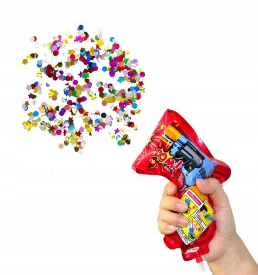 Balon PISTOLET KONFETTI kolorowy WYSTRZAŁOWY