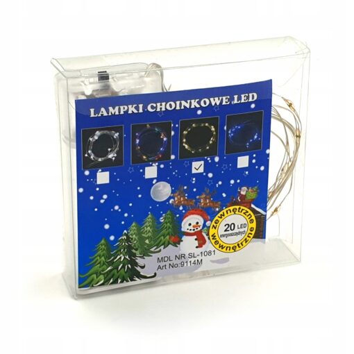 Lampki LED na baterie 20szt. ciepły biały ozdobne - obrazek 2