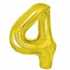 BALON FOLIOWY ZŁOTY 3 TRZY 70 CM