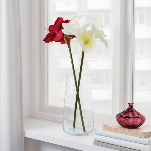 IKEA VINTERFINT SZTUCZNY KWIAT - AMARYLIS BIAŁY - 60 CM - obrazek 7