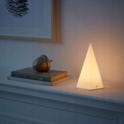 IKEA STRALA Dekoracyjna lampa stołowa LED na baterie - stożek 20 cm - obrazek 2