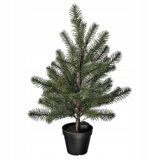 IKEA VINTERFINT SZTUCZNA ROŚL DONICZKOWA Z OŚW LED, ZIELONY, 12 CM