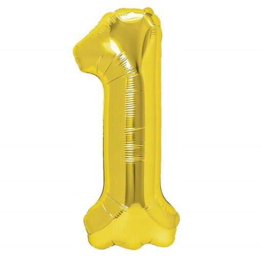 BALON FOLIOWY ZŁOTY 1 JEDEN - 70 CM