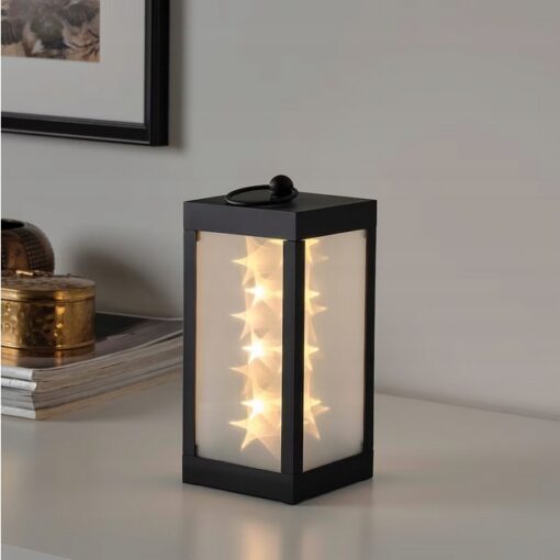 IKEA STRALA OZDOBA STOŁOWA LED Z GWIAZDKĄ - NA BATERIE - 20 CM - obrazek 2