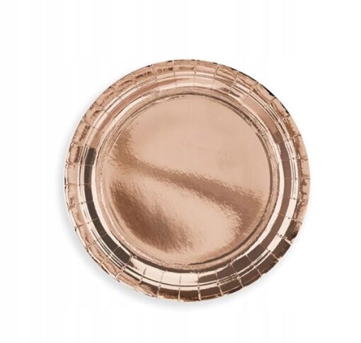 TALERZYK ROSE GOLD RÓŻOWE ZŁOTO 18 CM 6 SZT