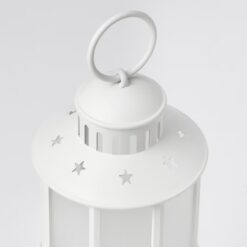 IKEA STRALA Ozdoba stołowa LED na baterie - Latarenka biała 13 cm - obrazek 2