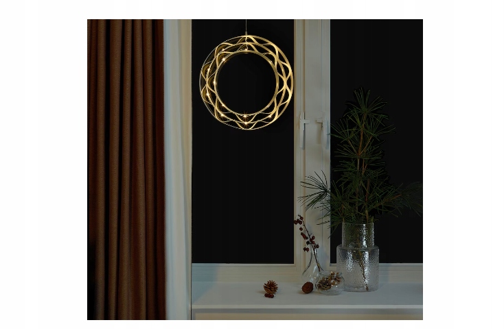 IKEA STRALA LAMPA WISZĄCA LED NA BATERIE - W KSZTAŁCIE PIERŚCIENIA - BIAŁA - obrazek 4