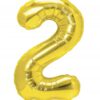 BALON FOLIOWY ZŁOTY 1 JEDEN - 70 CM