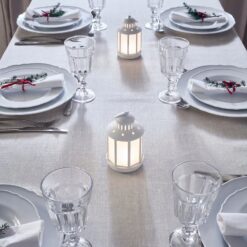 IKEA STRALA Ozdoba stołowa LED na baterie - Latarenka biała 13 cm - obrazek 3
