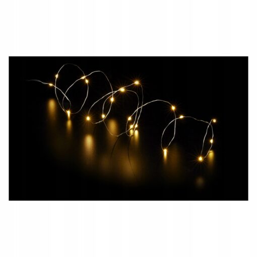 ŁAŃCUCH ŚWIETLNY LED NA BATERIE - IP20 - 190 CM - obrazek 2