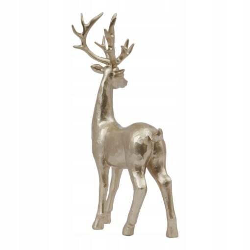 STOJĄCY JELEŃ - FIGURKA BOŻONARODZENIOWA - W KOLORZE SZAMPANA 30 CM - obrazek 2