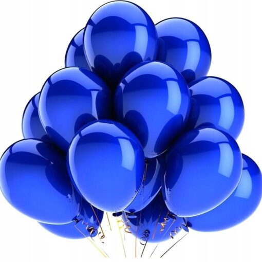 Balony ECO metalizowane 30 cm granat 10 szt lateksowe dekoracja niebieskie - obrazek 4