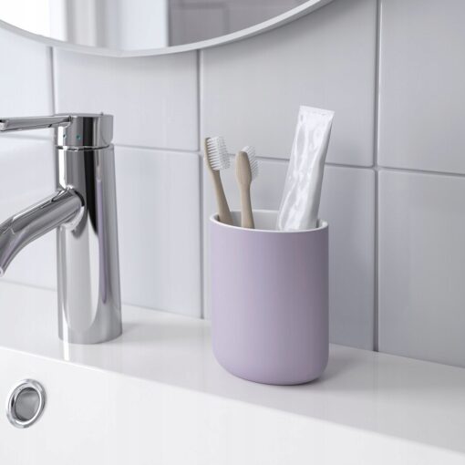IKEA EKOLN Kubek na szczoteczki, liliowy - obrazek 3