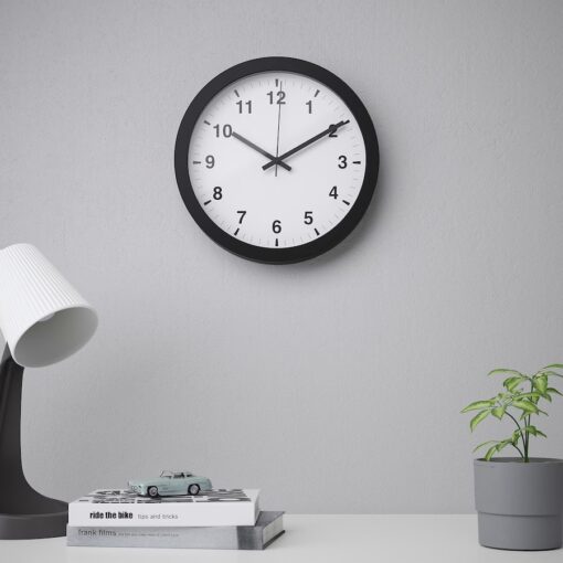 IKEA TJALLA Zegar ścienny, czarny, 28 cm - obrazek 2