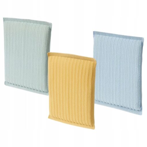 IKEA PEPPRIG Gąbka do zmywania, zielony niebieski/żółty