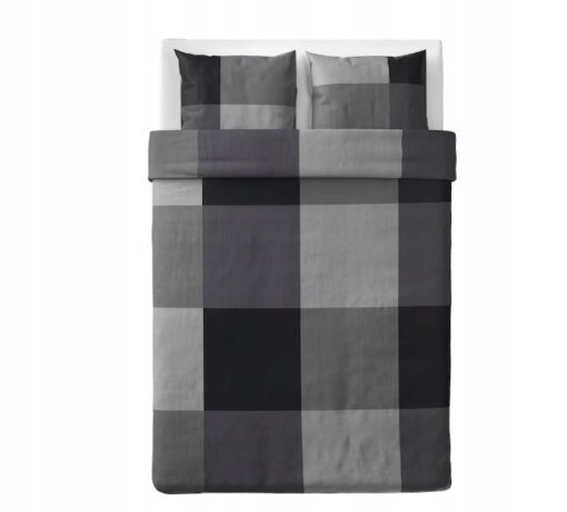 IKEA BRUNKRISSLA Poszwa na kołdrę i 2 poszewki, czarny, 200x200/50x60 cm - obrazek 2