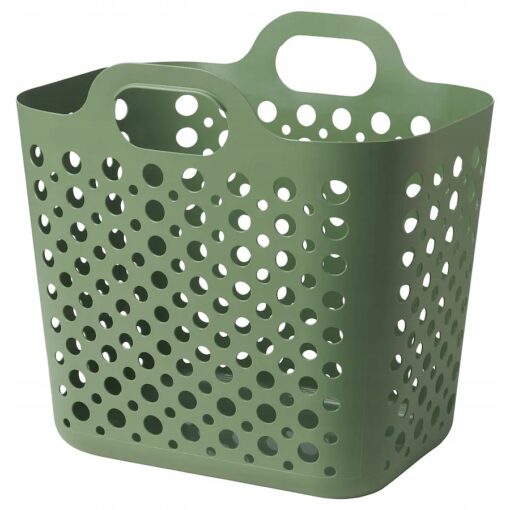 IKEASLIBB Elastyczny kosz na pranie, zielony, 24 l