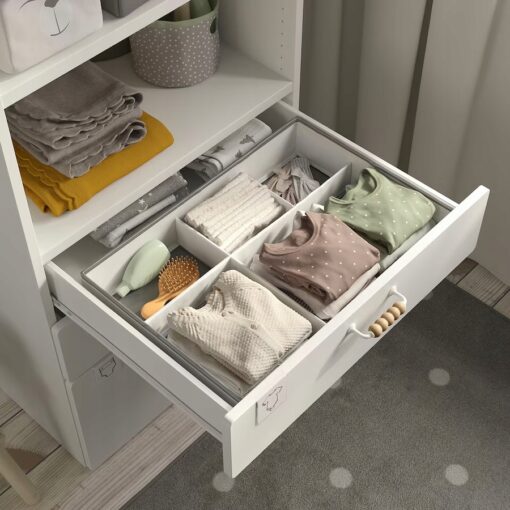 IKEA JATTEBJORN Organizer, biały/szary, 50x35x9 cm - obrazek 4