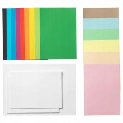 PAPIER KARTKI KOLOROWE RÓŻNE KOLORY ROZMIARY A4 A3