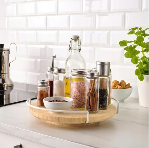 IKEA APTITLIG Taca obrotowa, organizer bambus, 28 cm - obrazek 2