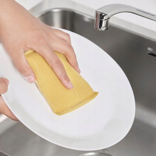 IKEA PEPPRIG Gąbka do zmywania, zielony niebieski/żółty - obrazek 4