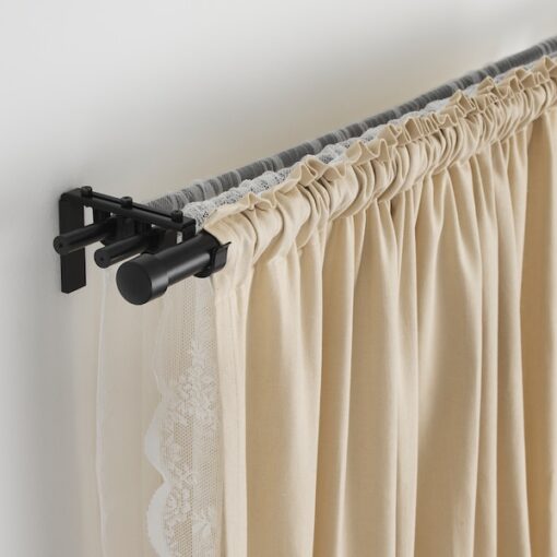 IKEA HUGAD Karnisz, czarny, 210-385 cm - obrazek 3