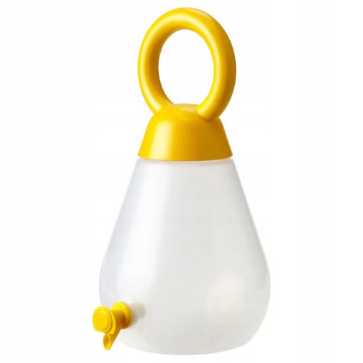 IKEA NABBFISK Słoik z kranikiem, przezroczysty/jaskrawożółty, 4 l