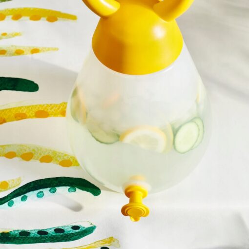 IKEA NABBFISK Słoik z kranikiem, przezroczysty/jaskrawożółty, 4 l - obrazek 3