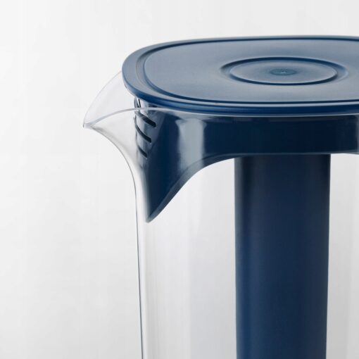 IKEA MOPPA Dzbanek z pokrywką, granatowy/przezroczysty, 1.7 l - obrazek 2