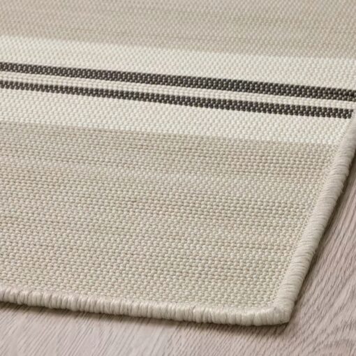 IKEA VIRKLUND DYWAN BIAŁY / BEŻ / SZARY 80x150 CM - obrazek 5