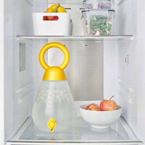 IKEA NABBFISK Słoik z kranikiem, przezroczysty/jaskrawożółty, 4 l - obrazek 2