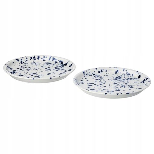IKEA SILVERSIDA Talerz, wzór/niebieski, 26 cm/ 2szt.