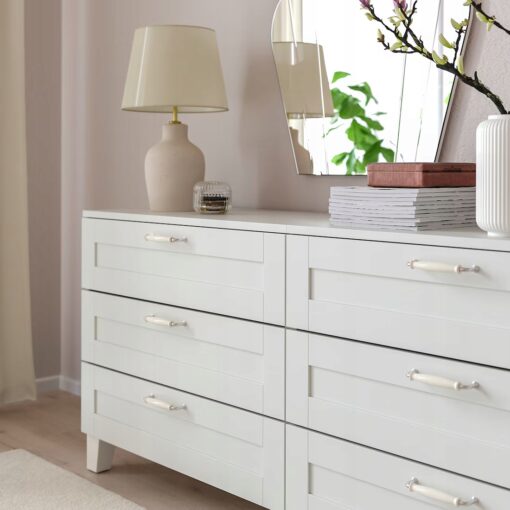 IKEA KLINGSTORP Uchwyt, kremowy/chrom, 141 mm - obrazek 5