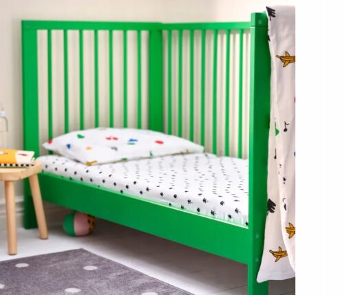 IKEA GRONFINK Prześcieradło dziecięce, biały/wzór w drzewa, 60x120 cm - obrazek 6