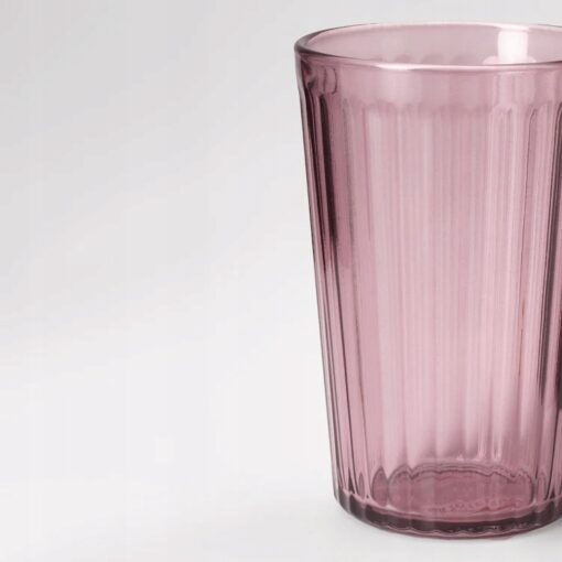 IKEA BROKROCKA Szklanka, szaro-różowy, 31 cl - obrazek 6
