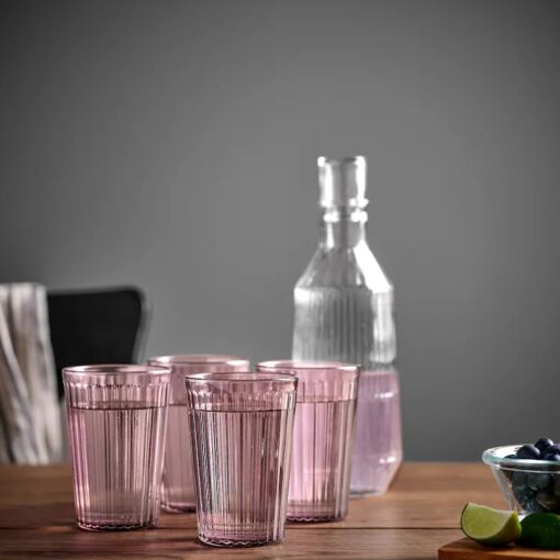 IKEA BROKROCKA Szklanka, szaro-różowy, 31 cl - obrazek 7
