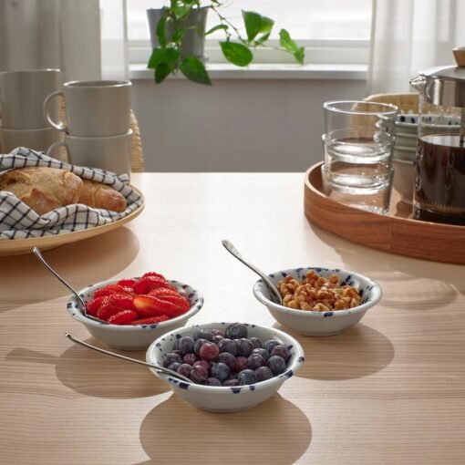 IKEA SILVERSIDA MISKA Z NIEBIESKIM WZOREM 3 SZT. - obrazek 3