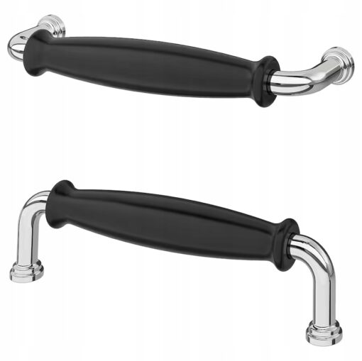 IKEA KLINGSTORP Uchwyt, czarny/chrom, 141 mm