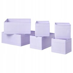IKEA SKUBB Komplet pudełek, 6 szt., liliowy