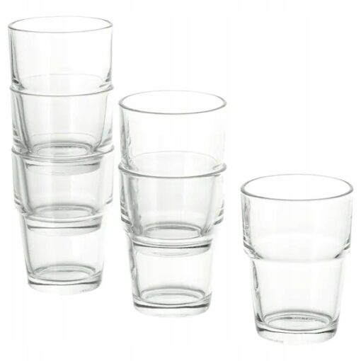 SZKLANKA ZESTAW 6 SZTUK SZKŁO 170 ML REKO IKEA
