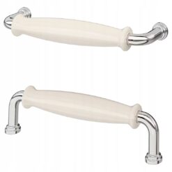 IKEA KLINGSTORP Uchwyt, kremowy/chrom, 141 mm