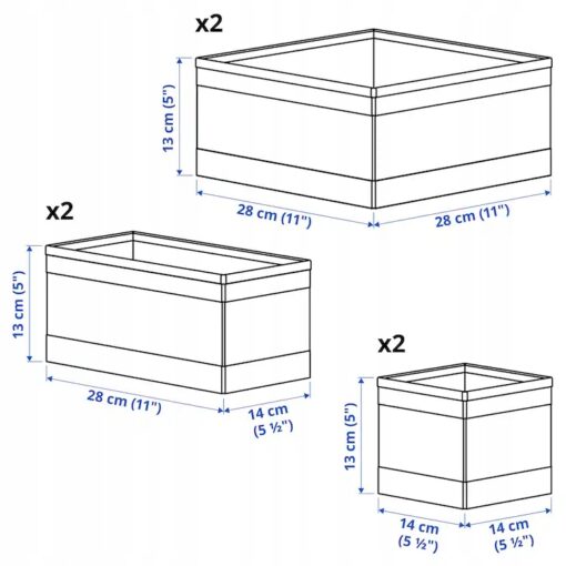 IKEA SKUBB Komplet pudełek, 6 szt., liliowy - obrazek 2