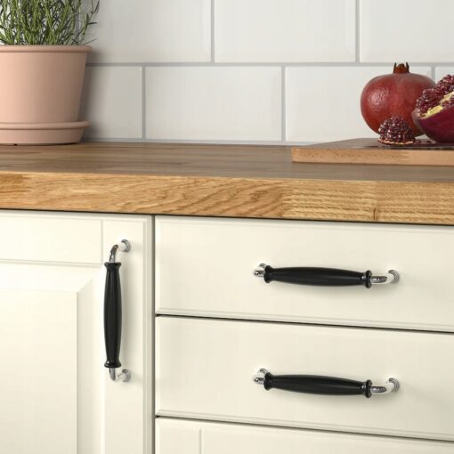 IKEA KLINGSTORP Uchwyt, czarny/chrom, 141 mm - obrazek 2