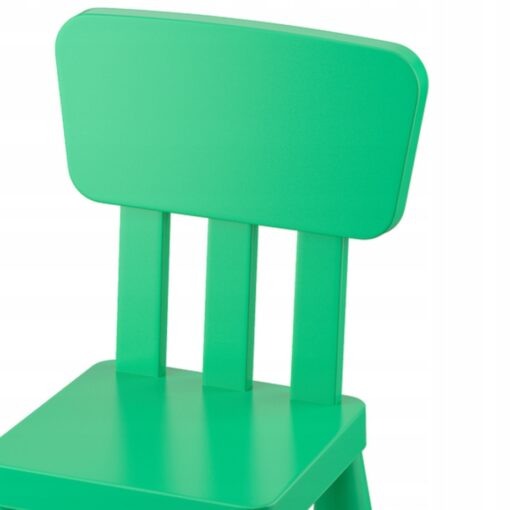 IKEA MAMMUT Krzesełko dziecięce, do wewnątrz/na zewnątrz/jaskrawozielony - obrazek 3