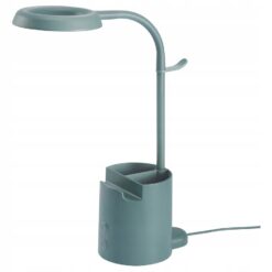 IKEA BRUNBAGE Lampa biurkowa LED z pojemnikiem można przyciemniać/turkusowy